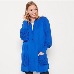 Truth Style Mix Media Cardigan with Smocked Sleeves. BNWT. Never worn.